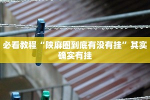 必看教程“陕麻圈到底有没有挂”其实确实有挂