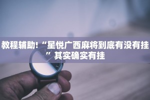 教程辅助!“星悦广西麻将到底有没有挂”其实确实有挂